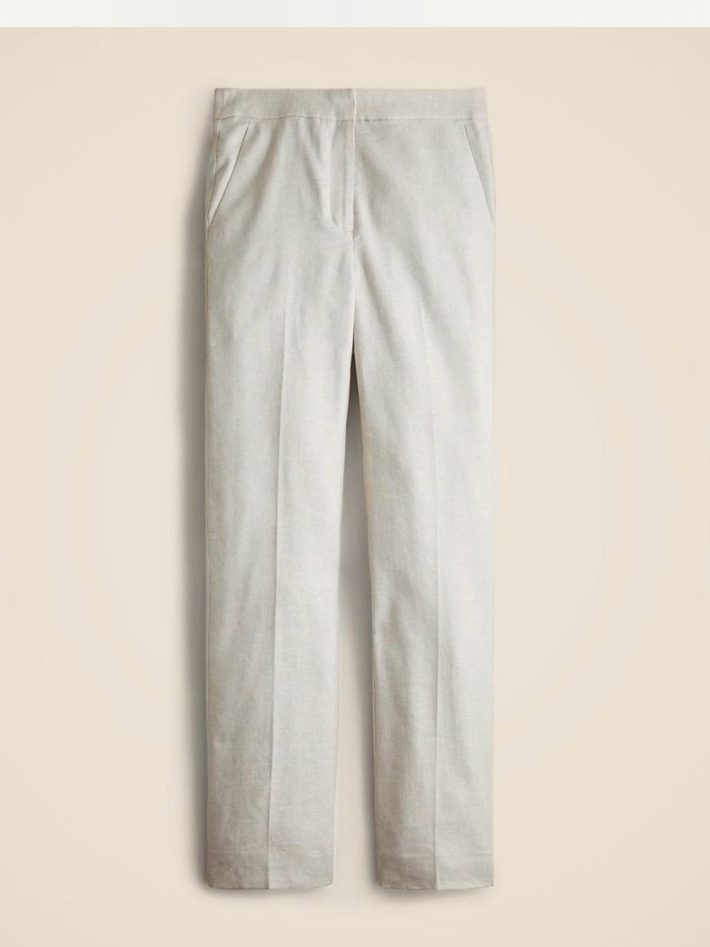 J.Crew Kate linen blend pants Women's Beige Linen-Blend Dress Pants